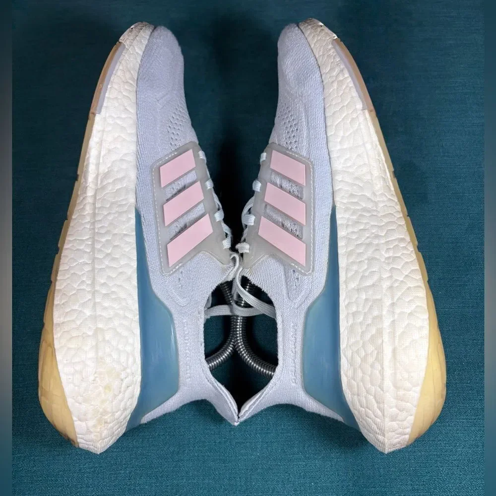 Adidas Ultraboost 21 Women's Running Shoes Sneakers Gray Blue Size 9.5